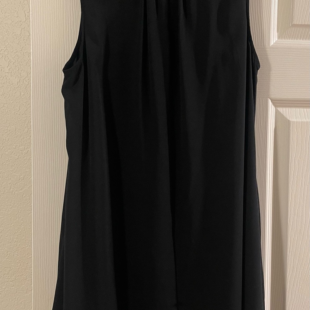 DR2 Daniel Rainn Dress Black Swing Dress Crew Neck